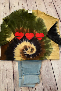 3 of Hearts | Unisex Tie Dye Heart T-Shirt