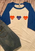 Load image into Gallery viewer, 3 of Hearts | Unisex Baseball Heart T-Shirt