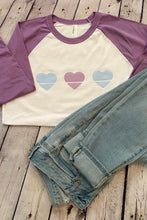 Load image into Gallery viewer, 3 of Hearts | Unisex Baseball Heart T-Shirt